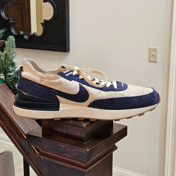 Nike Men's Waffle One SE Trainers, Midnight Navy/Coconut Milk, Sz 13 - Picture 8 of 16